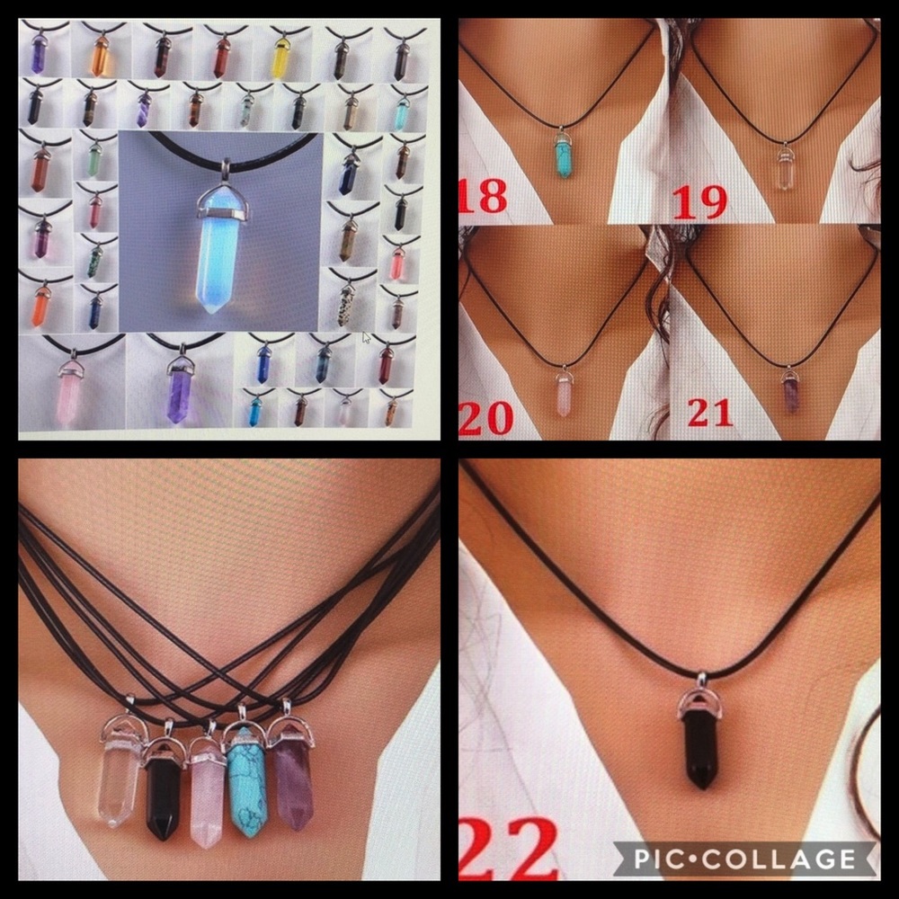 Crystal stone necklace